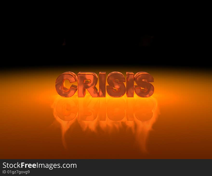 3D generated abstract image.Illustrate the danger of crisis.