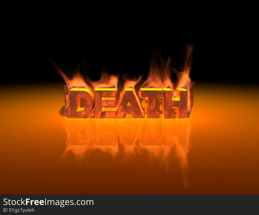 3D generated image. Illustrates concept of death.