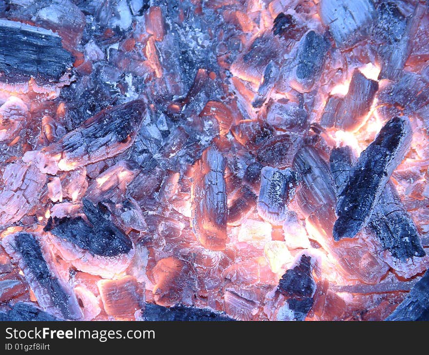 Hot coals