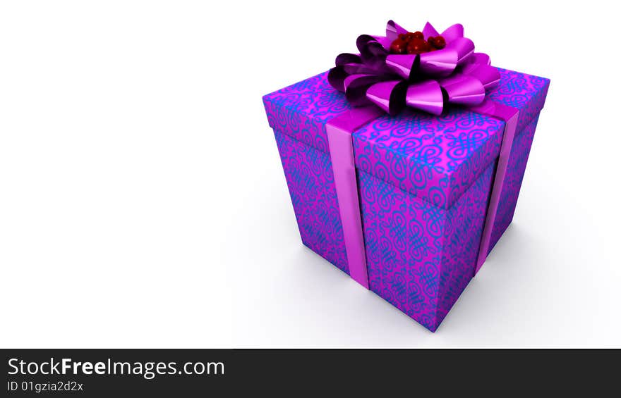 3d gift with decorative wrapping