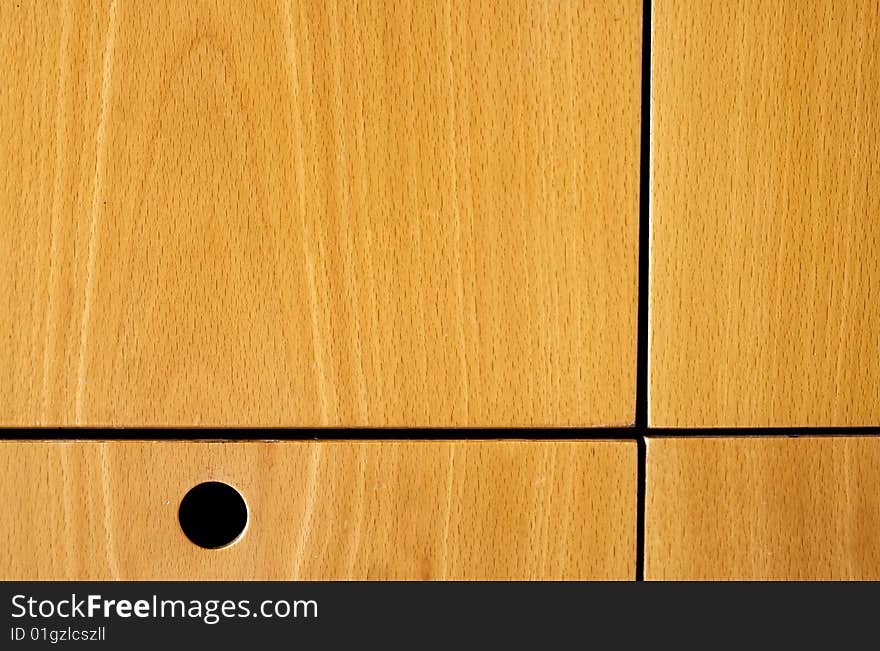 Panel of wood with holes blacks