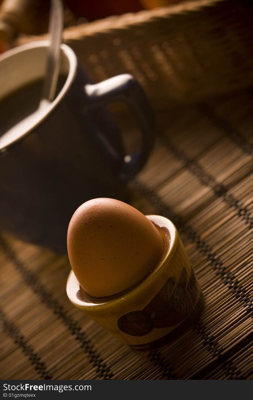 Hard boiled egg and breakfast