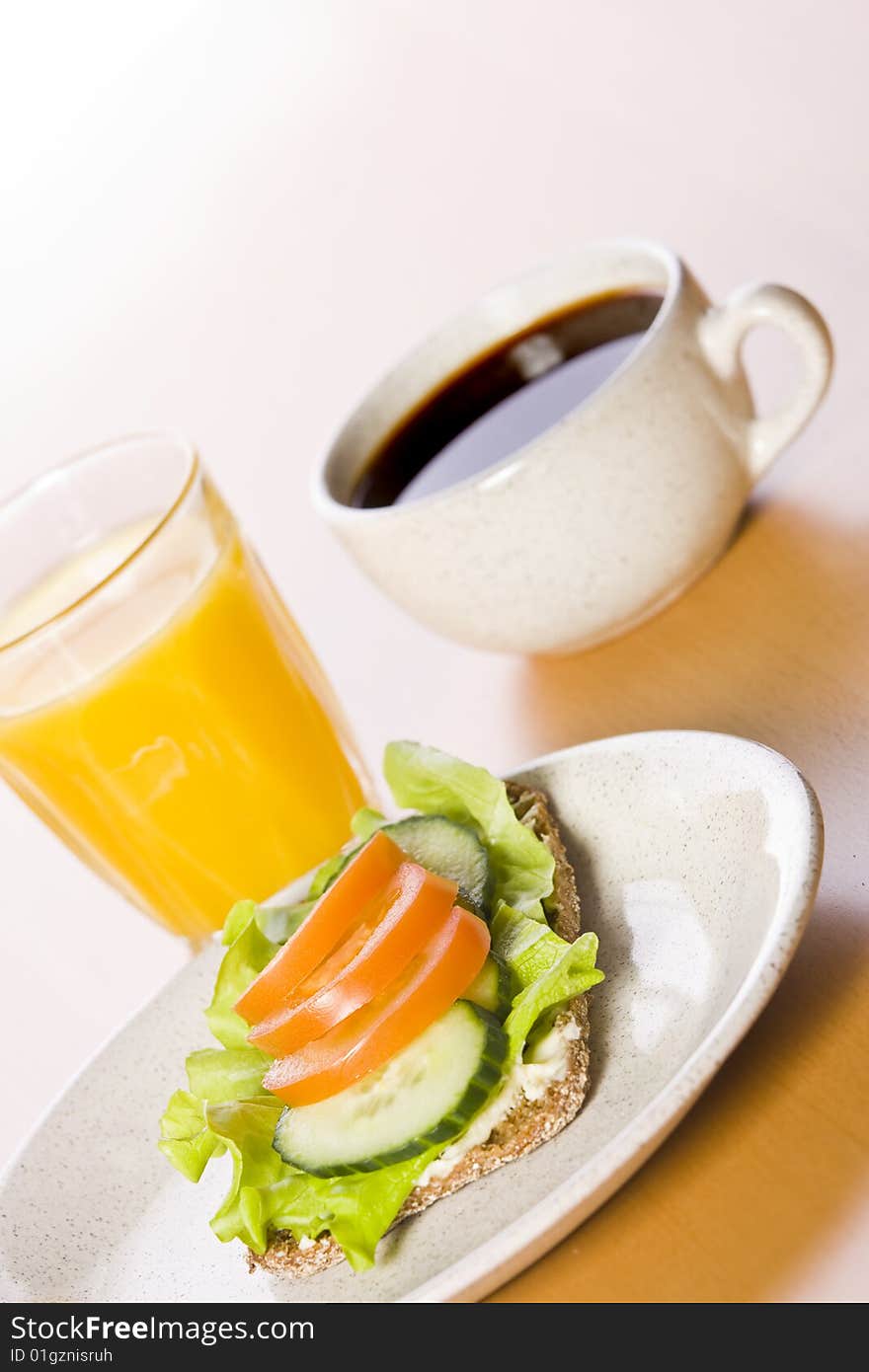 Sandwich with tomato and salad close up. Sandwich with tomato and salad close up