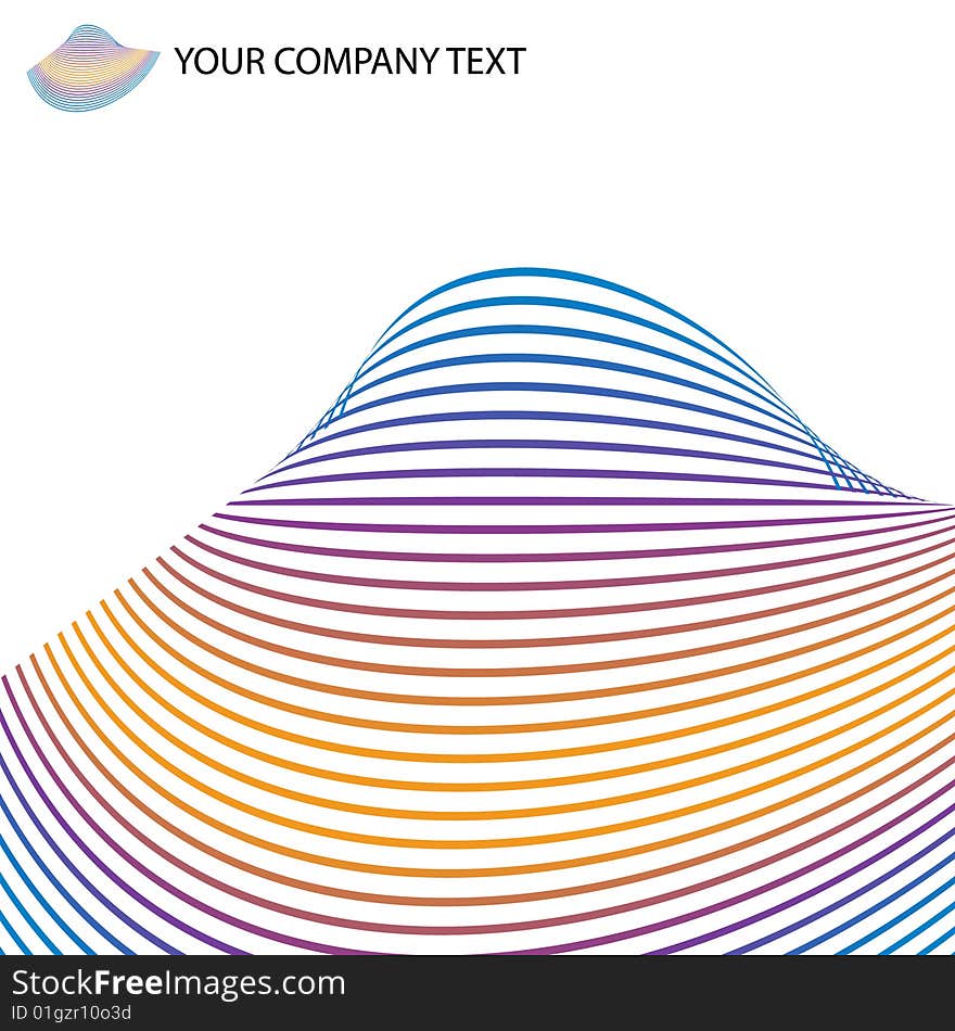 Company background in colorful gradient wave