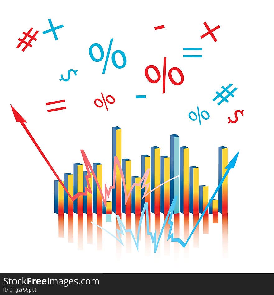 Abstract Graph With Sympols and Reflection