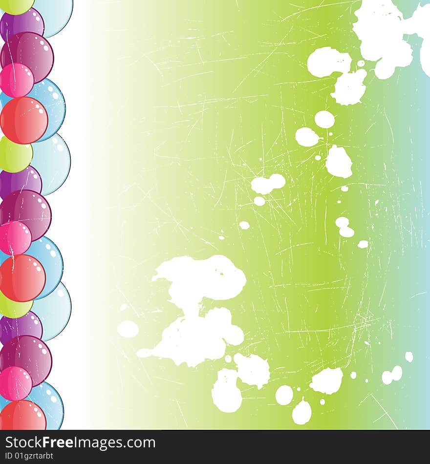 Colorful Bubbles in a series design with grunge scratches. Colorful Bubbles in a series design with grunge scratches