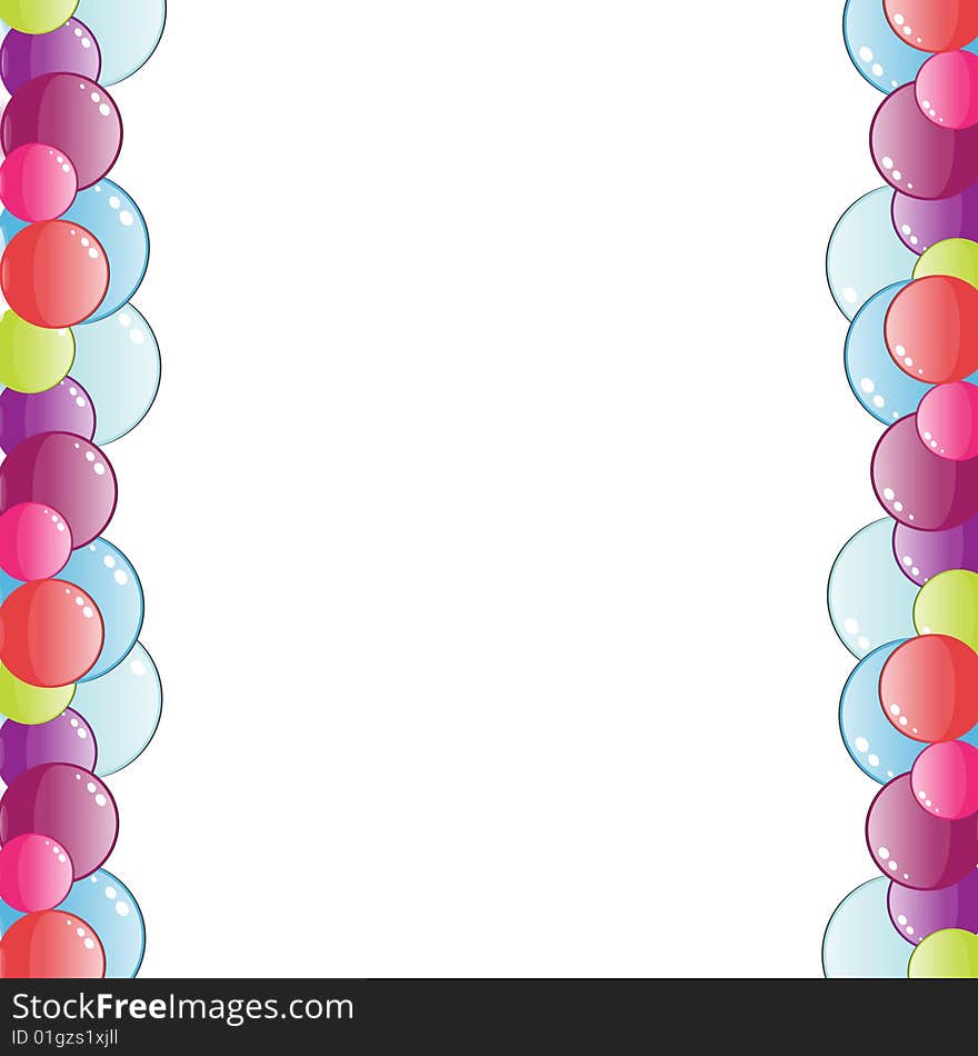 Colorful Bubbles in a series design with text space in middle. Colorful Bubbles in a series design with text space in middle