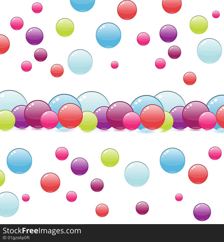 Colorful Bubbles in a series design where bubbles are raining. Colorful Bubbles in a series design where bubbles are raining