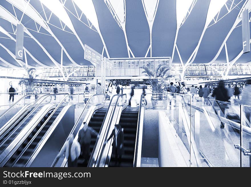 The interior of the airport in shanghai