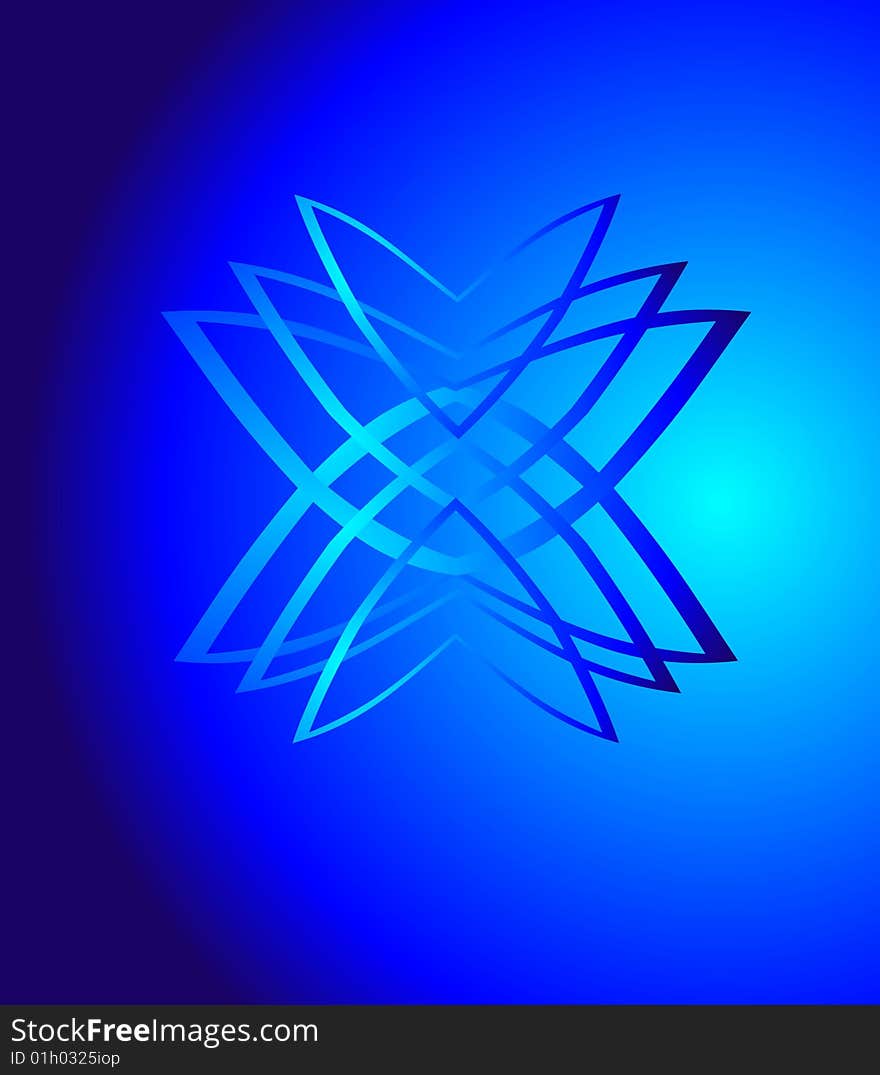 Blue curved background