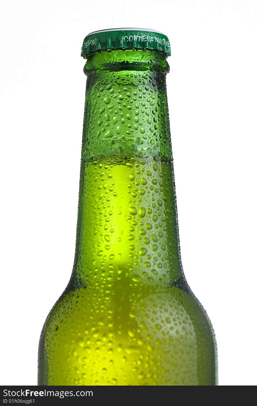 A fresh cold and tasty beer isolated