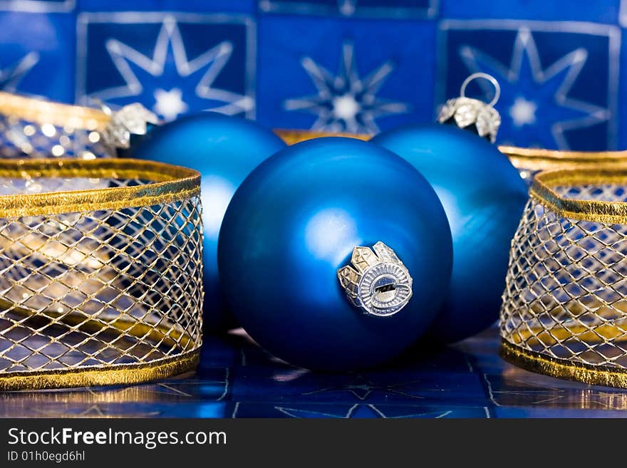 Blue festive decoration