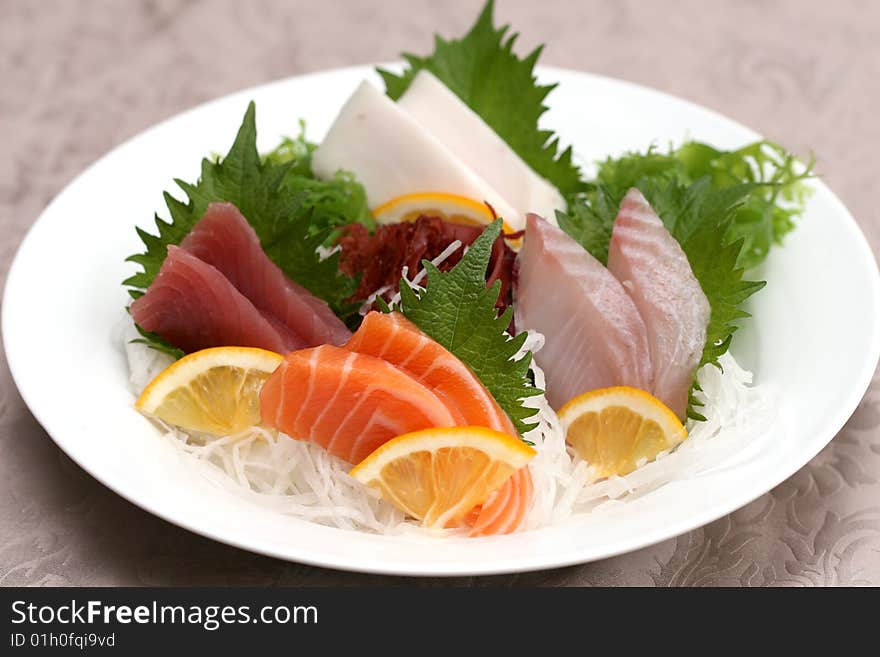 Prepared and delicious sushi