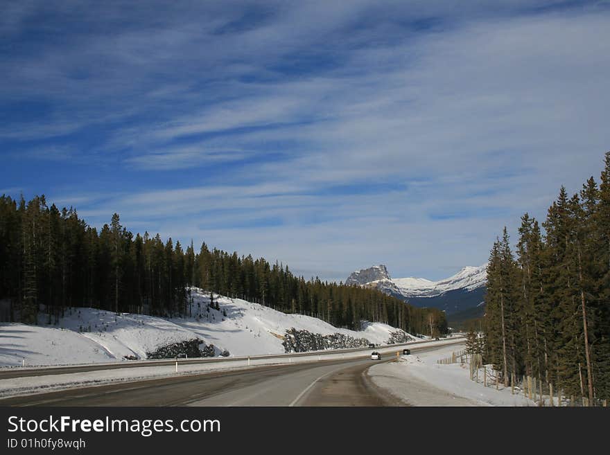 Look, rocky mountains are on the horizon