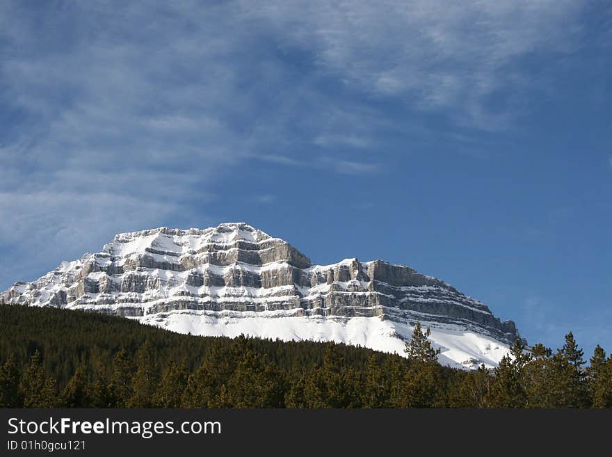 Winter in rocky mountains, canada