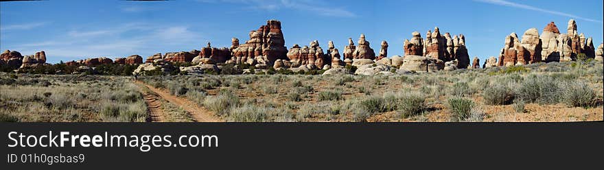 Doll's House in Canyonlands which is an arid desert with little water supply.  It is a beautiful place.