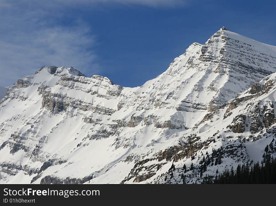 Banff national park, winter in canada, top of the mountains. Banff national park, winter in canada, top of the mountains