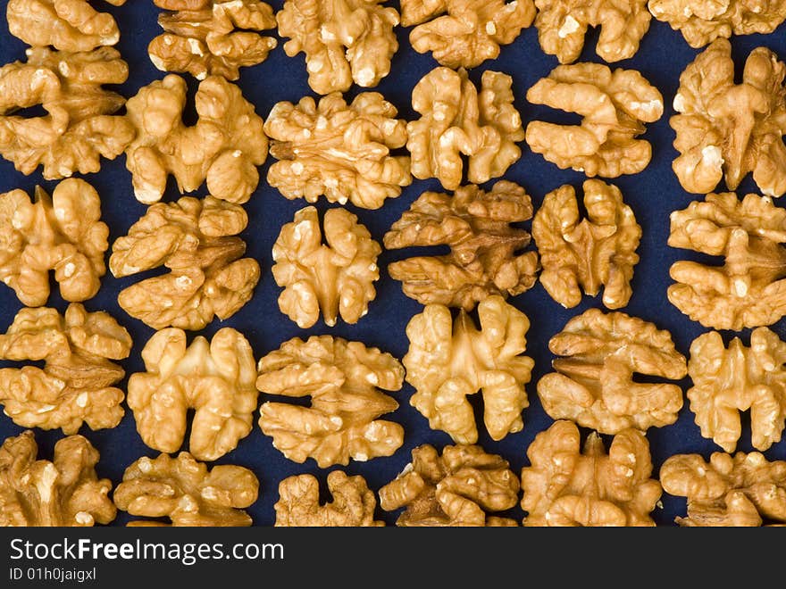 Close up of the walnut background. Close up of the walnut background