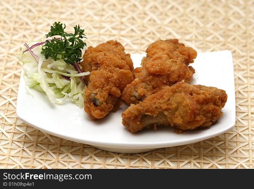 Prepared and delicious japanese food -fried chiken