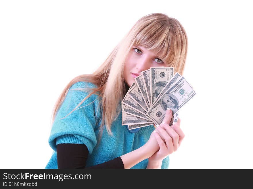 Girl with dollars