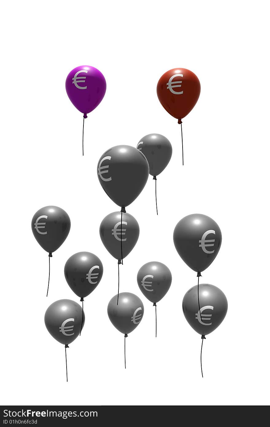 Balloons With Euro Symbol