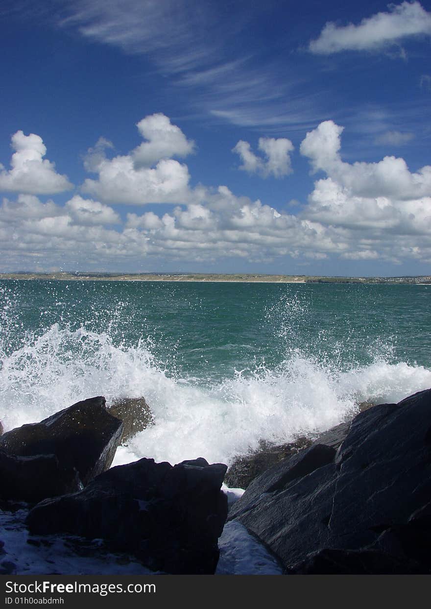 Waves Breaking by St. Ives, England