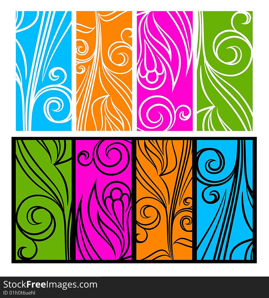 Abstract pattern with bound lines on color background, illustration. Abstract pattern with bound lines on color background, illustration