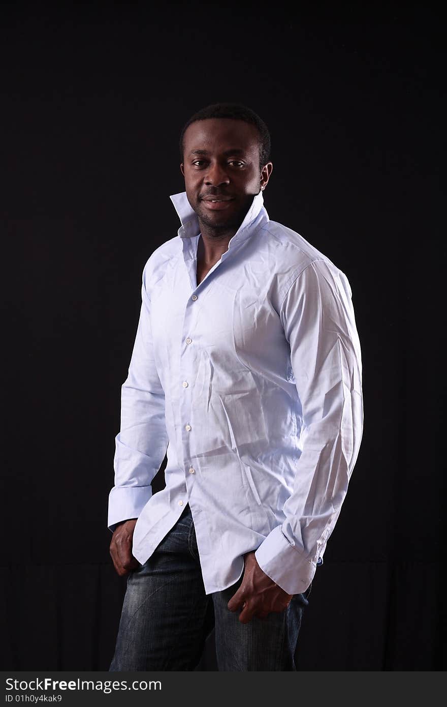 Portrait of a young man in the studio. Portrait of a young man in the studio