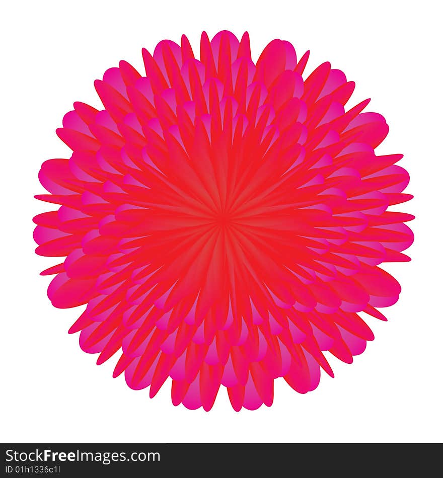 The vector illustration contain the image of flower