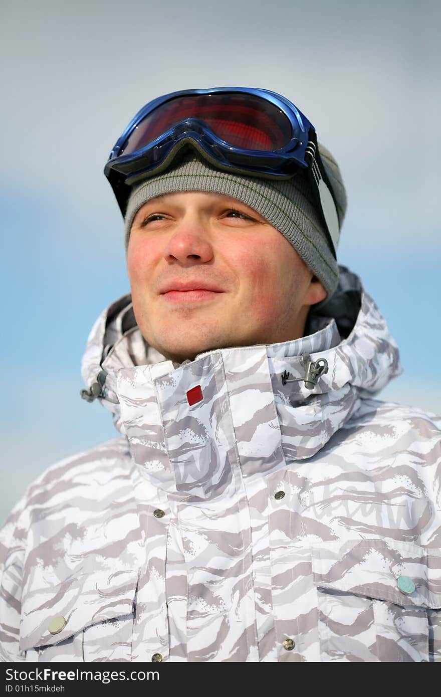 Snowboarder portrait