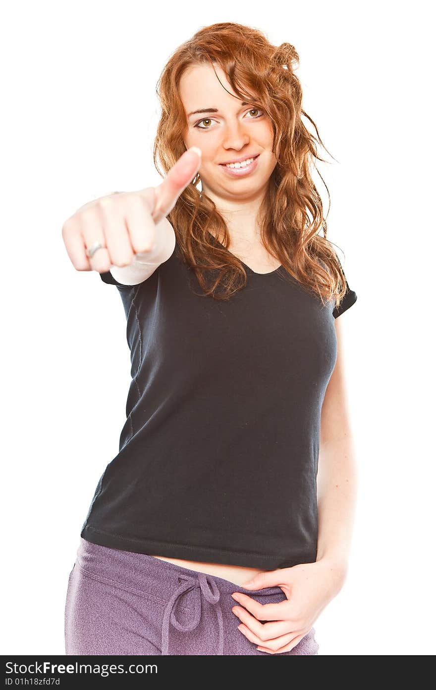 Studio photo of beauty sporty girl