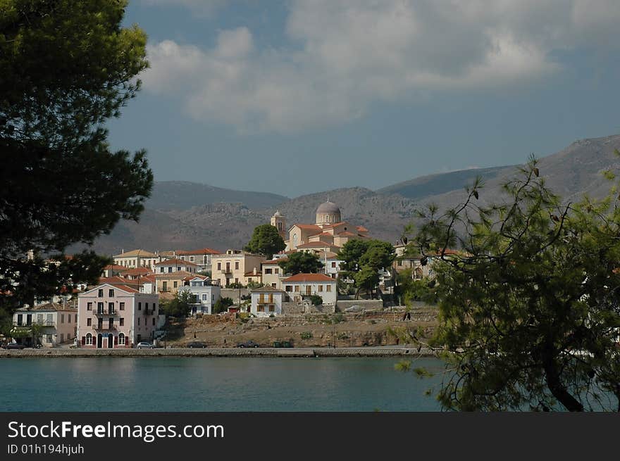 View of the Village of Galaxidi Greece  3 hours drive from Athens) from across the bay