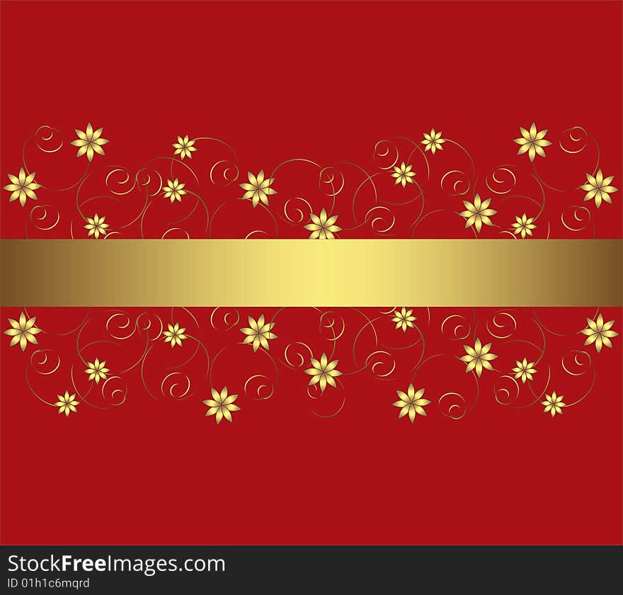 Beauty background with gold flowers. Beauty background with gold flowers