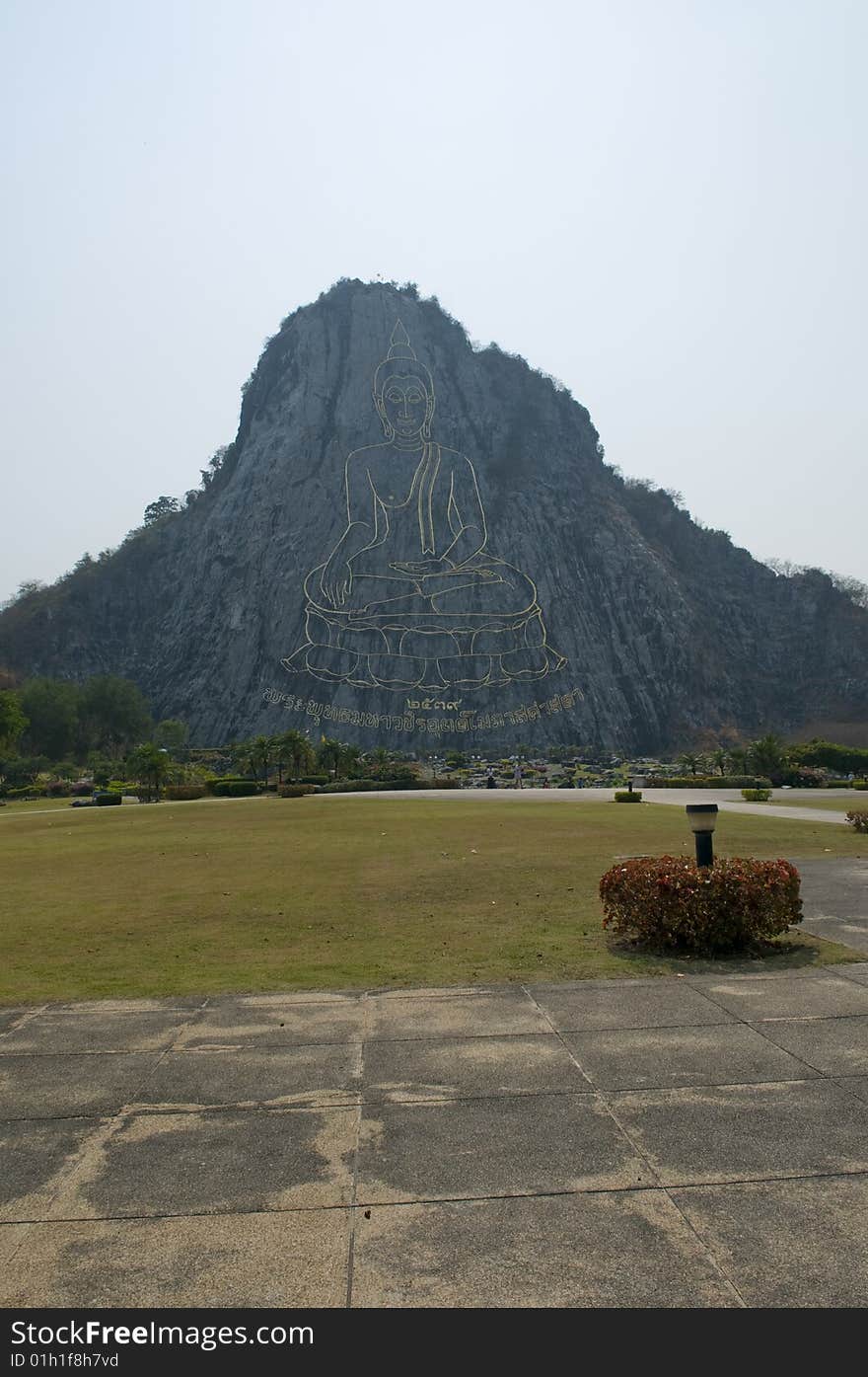 Buddha in the mountain. Thailand.