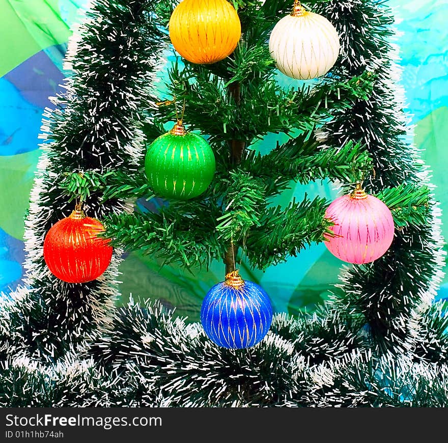 Holiday tree with decoration balls