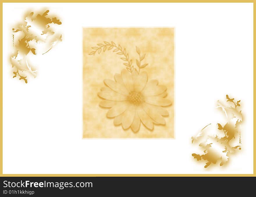 A good image or invitation cards with a flower decoration