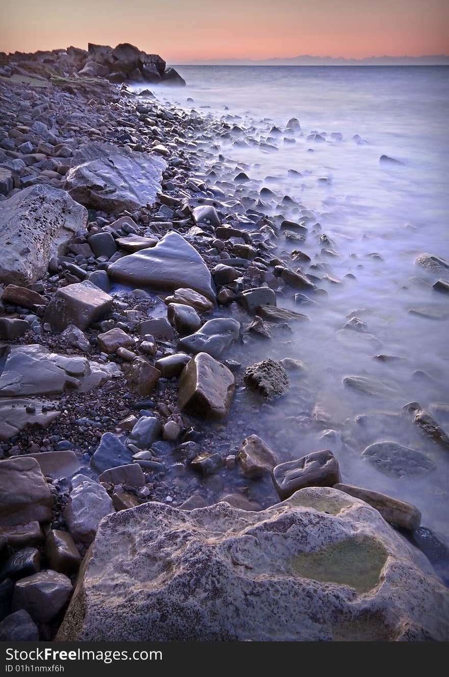 Seashore after sunset - hdr shoot in Piran Slovenia