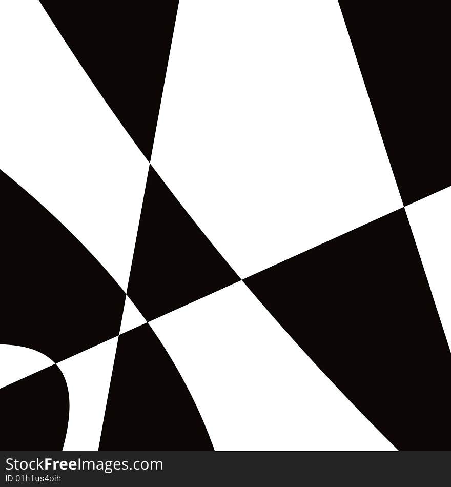 An abstract black & white illustration design. An abstract black & white illustration design