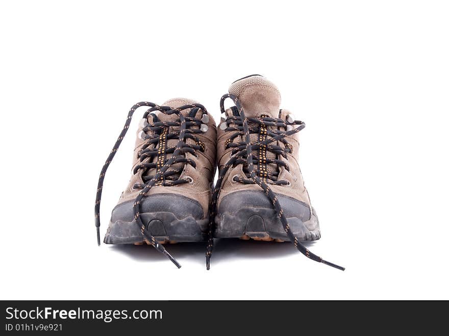 Men hiking shoe isolated on white background