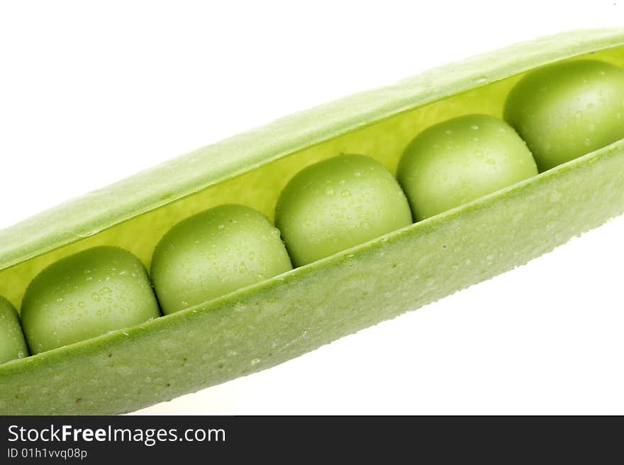 Fresh pea isolated on white background. Fresh pea isolated on white background.