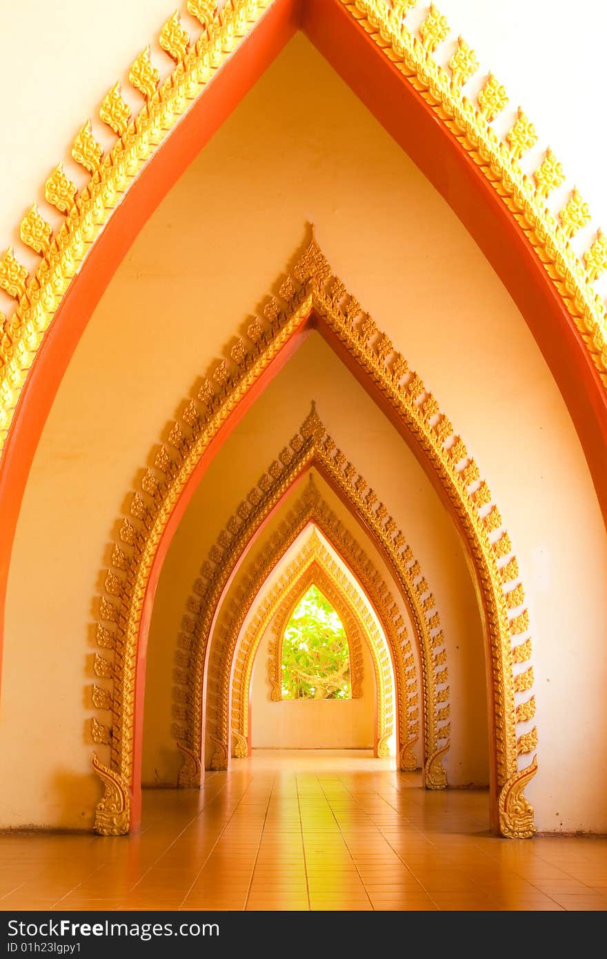 Arc of church in temple, Kanjanaburi, Thailand. Arc of church in temple, Kanjanaburi, Thailand.