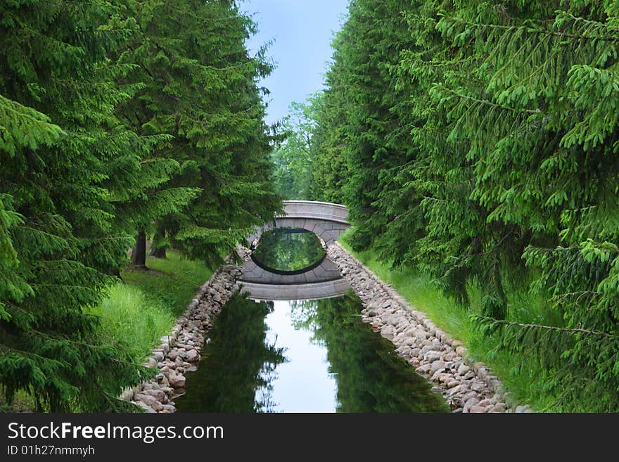 Bridge across stream