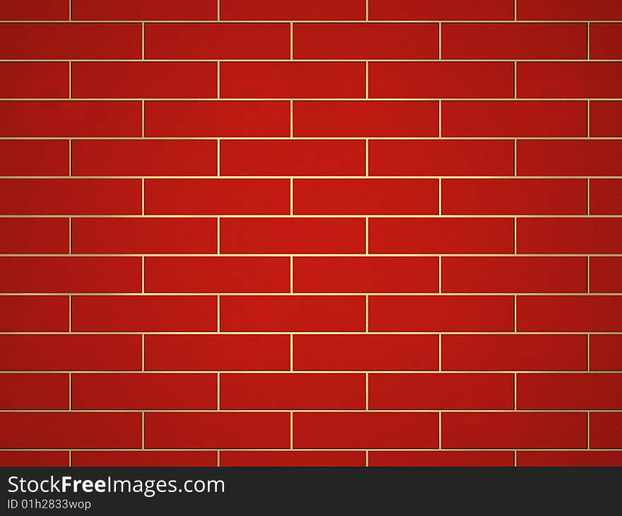 A illustration of a red brick wall