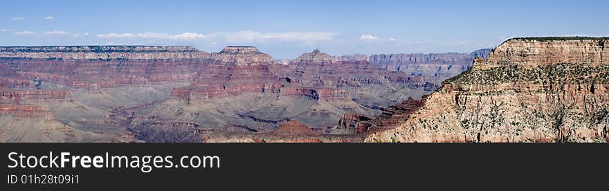 Panoramic view of the Grand Canyon National Park