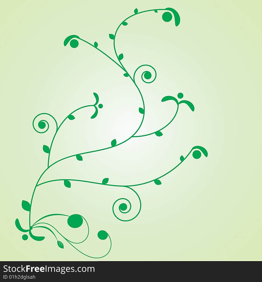 Floral vector element for design.