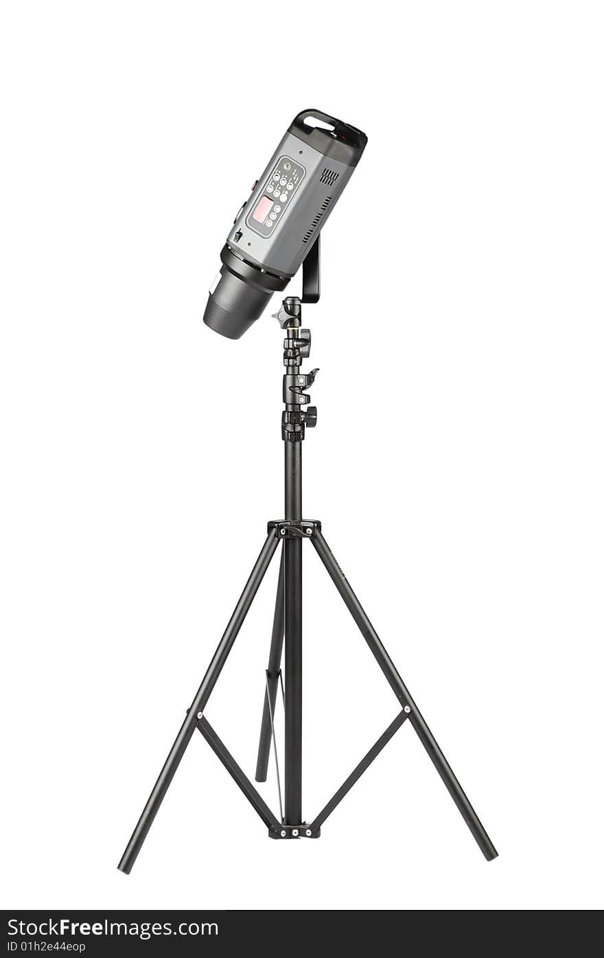 Studio strobe isolated on the white background