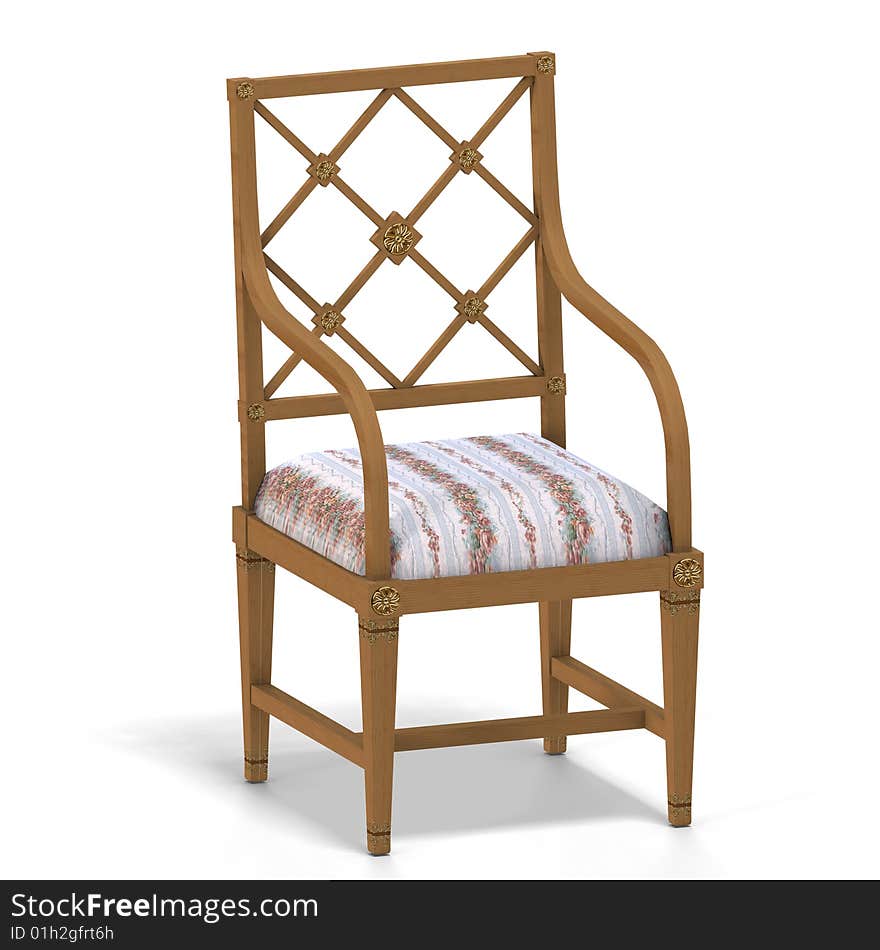 Classical chair - half side view