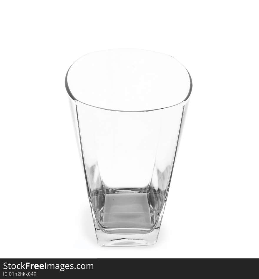 Empty glass isolated on white background