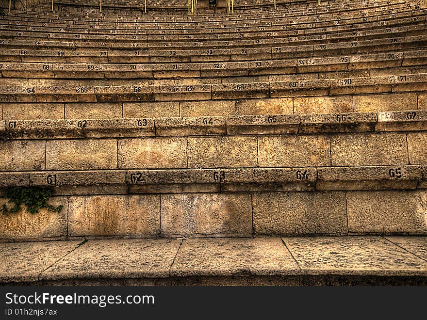 Seat numbers of an authentic ancient colosseum