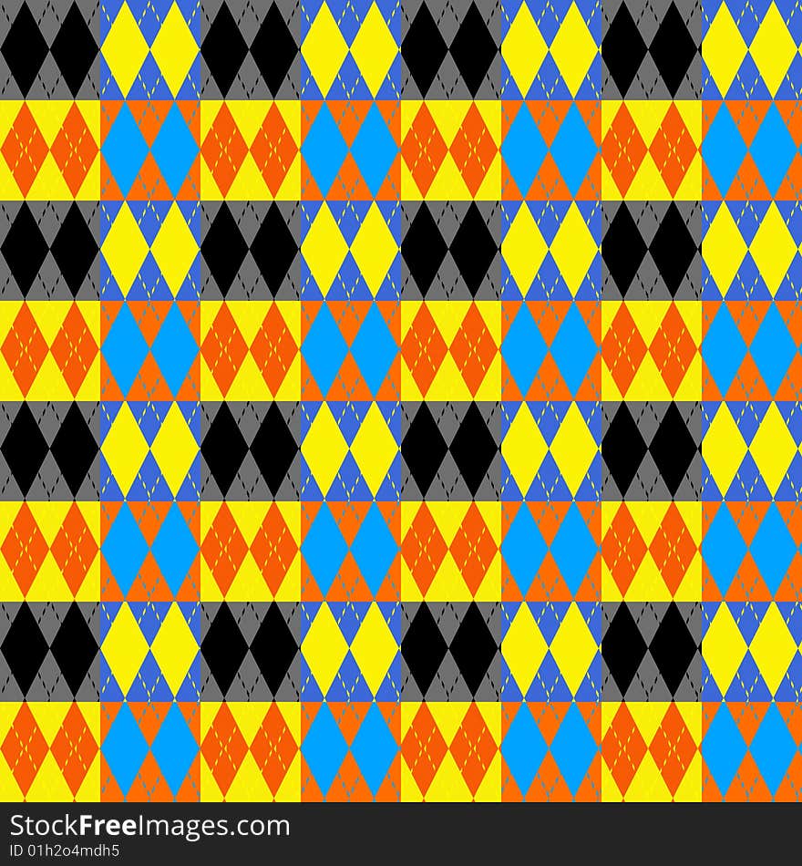 Texture of bright checks paired in cubes. Texture of bright checks paired in cubes